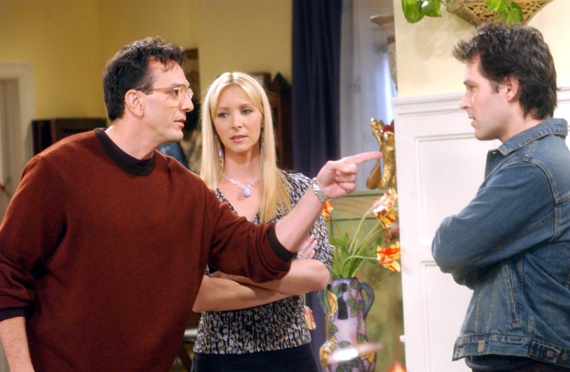 FRIENDS, Hank Azaria, Lisa Kudrow, Paul Rudd, 'The One With The Male Nanny (200th episode)' (Season 9, epis. #906), 1994-2004,  Warner Bros. / Courtesy: Everett Collection