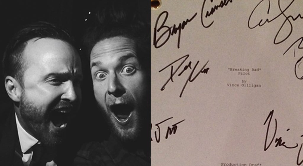 Aaron Paul Gives Away Breaking Bad Pilot Script on Instagram POPSUGAR Celebrity