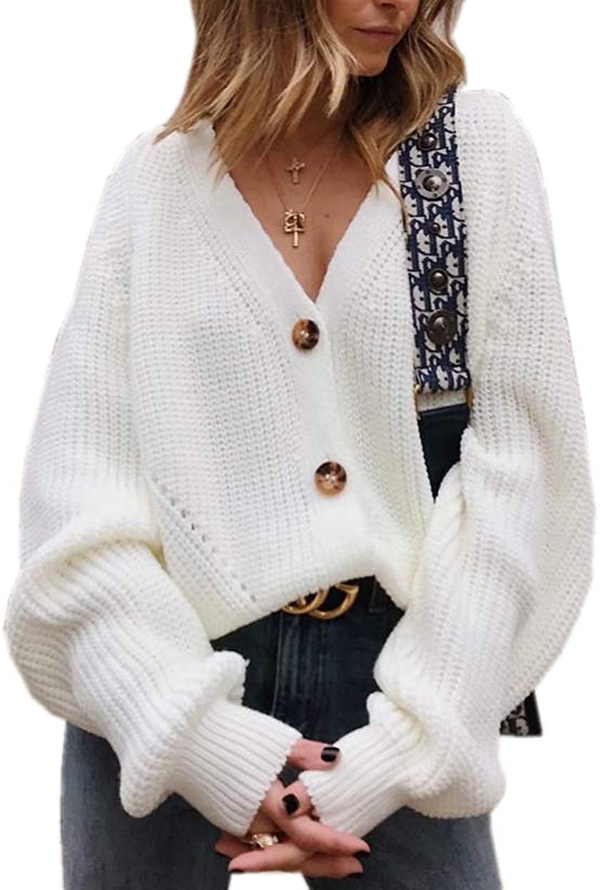Hot Sale Women Cardigan Sweater,Canserin Womens Lady Casual Knit Sleeve Sweater Coat Warm Cardigan Jacket US 4-14 