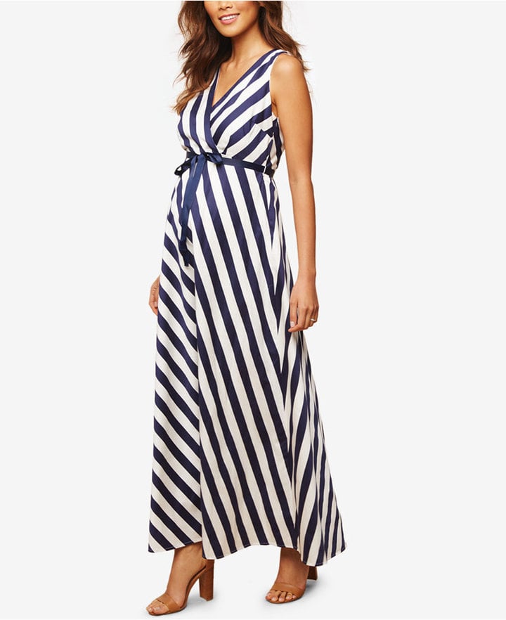 Jessica Simpson Maternity Striped Maxi Dress | Maternity Dresses Under ...