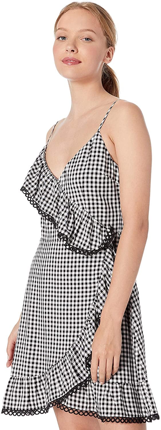 BB Dakota Time Gingham Wrap Dress