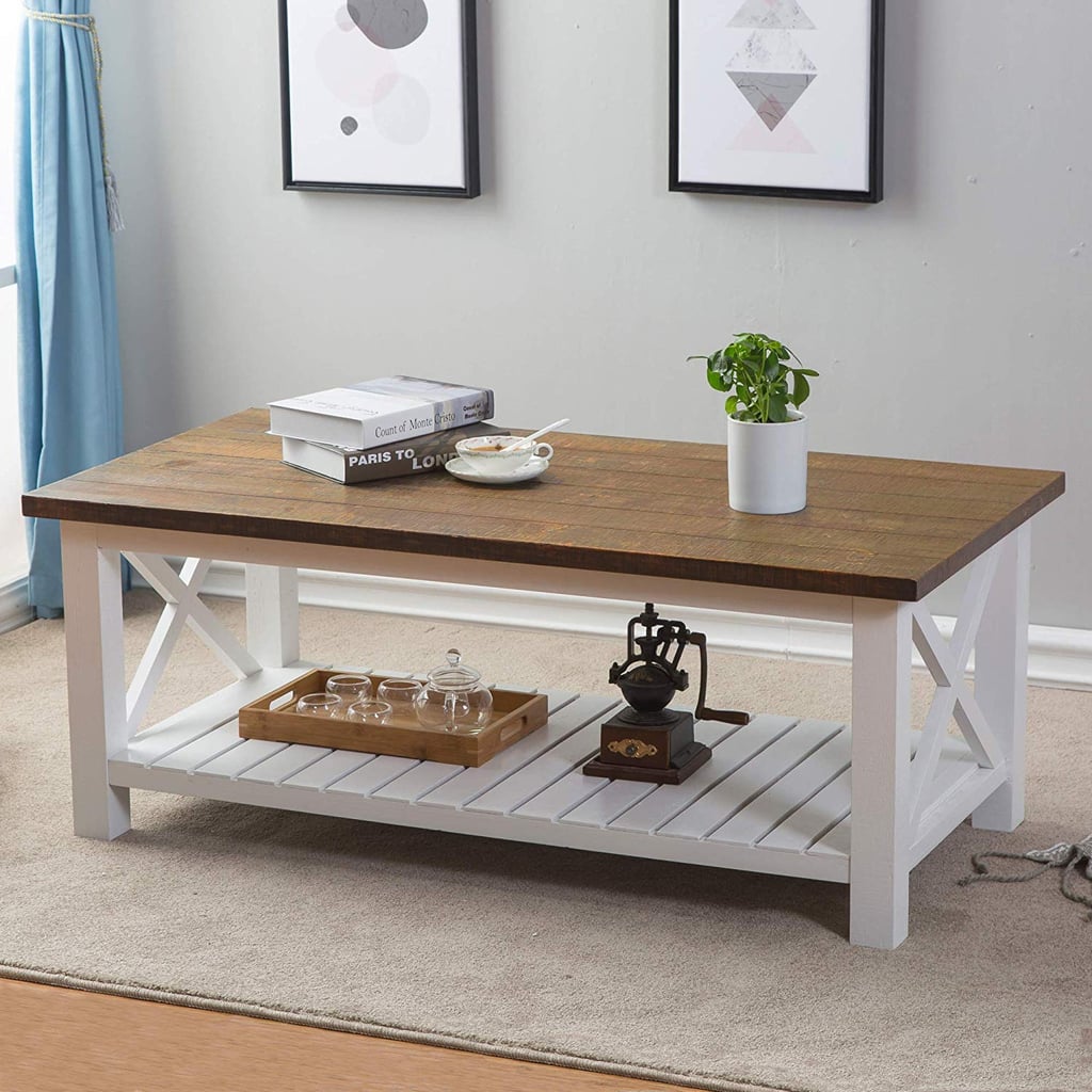 FurniChoi Farmhouse Coffee Table Best Cheap Coffee Tables POPSUGAR