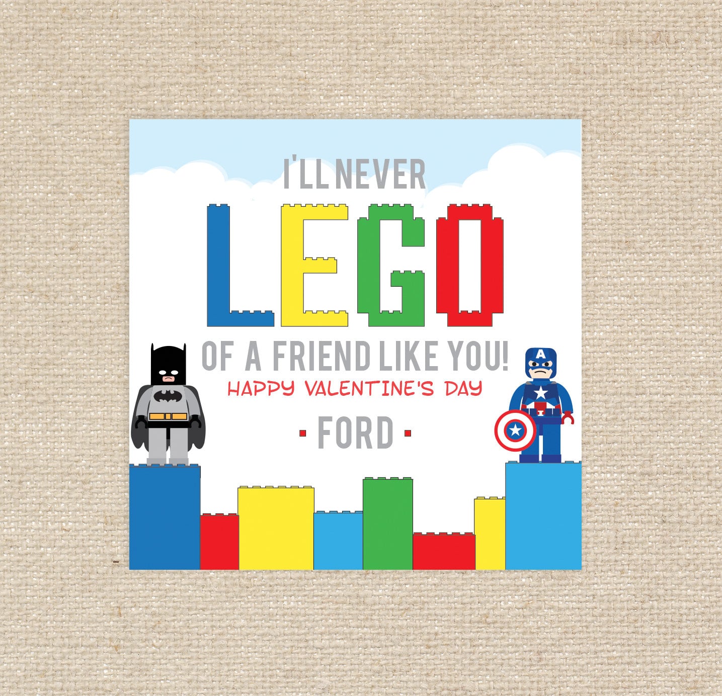 Lego shop friends valentines