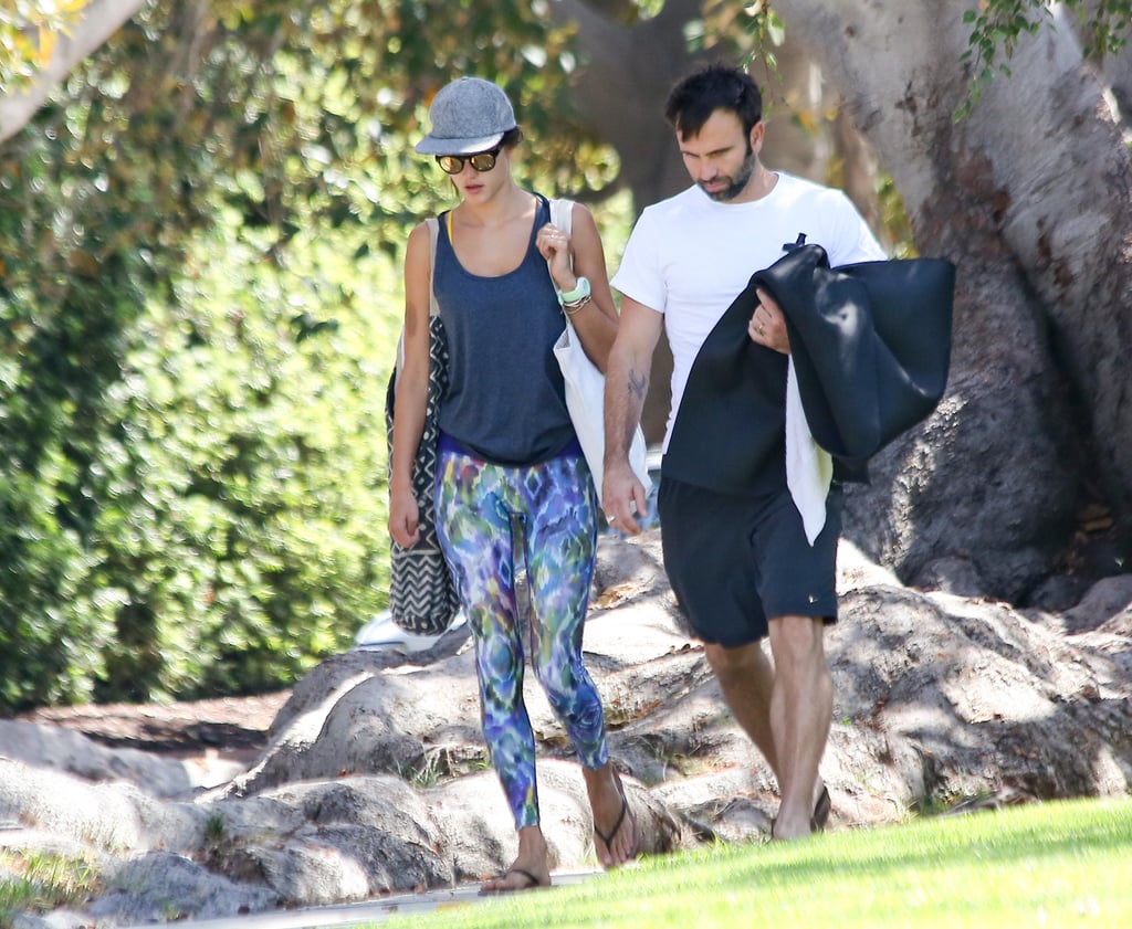 Alessandra Ambrosio and Fiance Go to Yoga October 2015