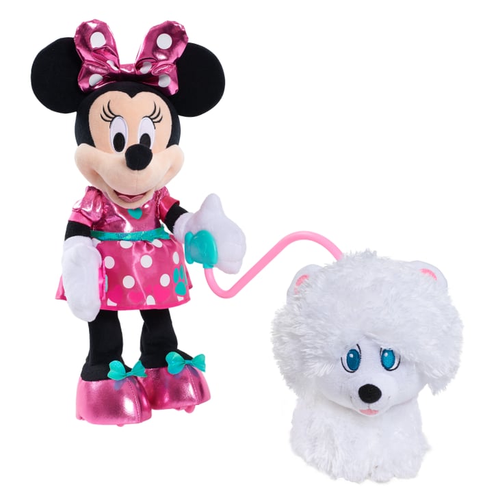 minnie walk & play puppy feature plush