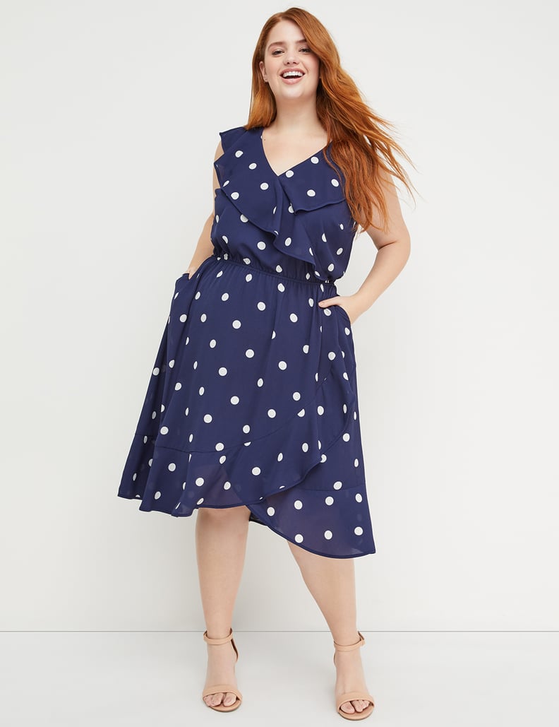 Beauticurve Polka-Dot Ruffle Midi Dress