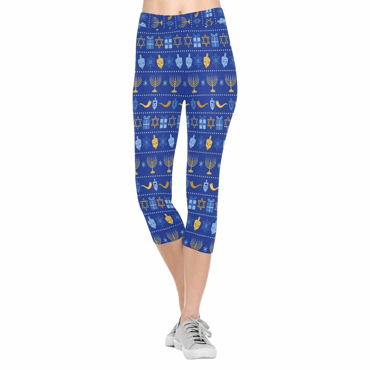 Hanukkah 3 4 Capri Leggings Candy Cane Sports Bras And Dreidel Leggings Check Out These Holiday Workout Clothes Popsugar Fitness Photo 8