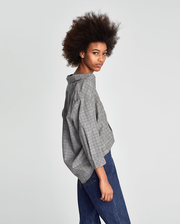 Zara Checked Blouse | Meghan Markle's Theory Off-the ...