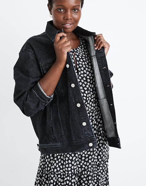 Oversized denim jacket sale best sale