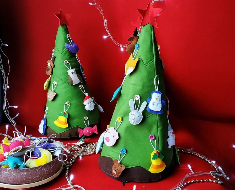 La Lune Toy Kids Felt Christmas Tree