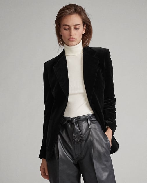 Ralph Lauren x Friends Velvet One-Button Blazer