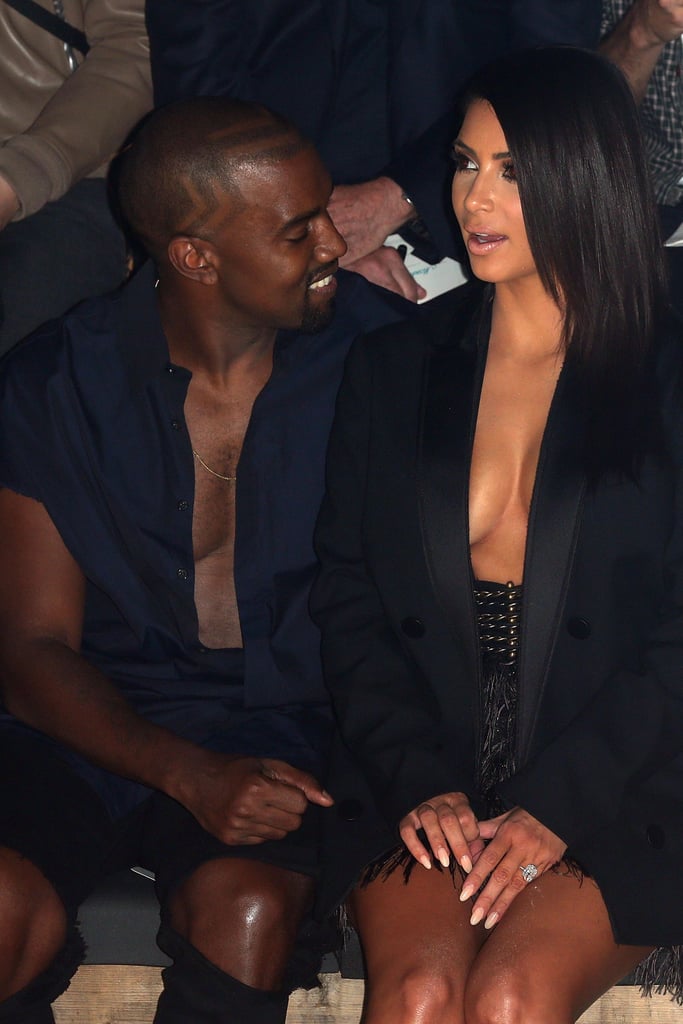 Kanye West Showing Man Cleavage at Paris Fashion Week