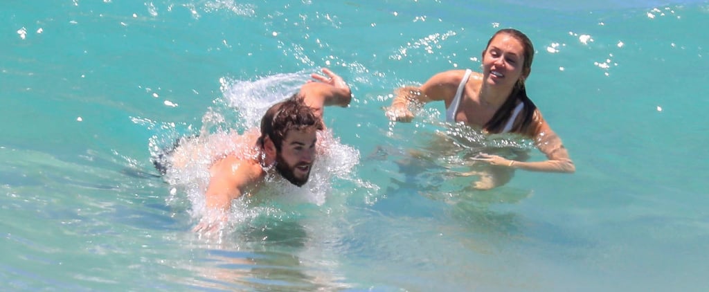 Miley Cyrus and Liam Hemsworth Swim in Australia Jan. 2018