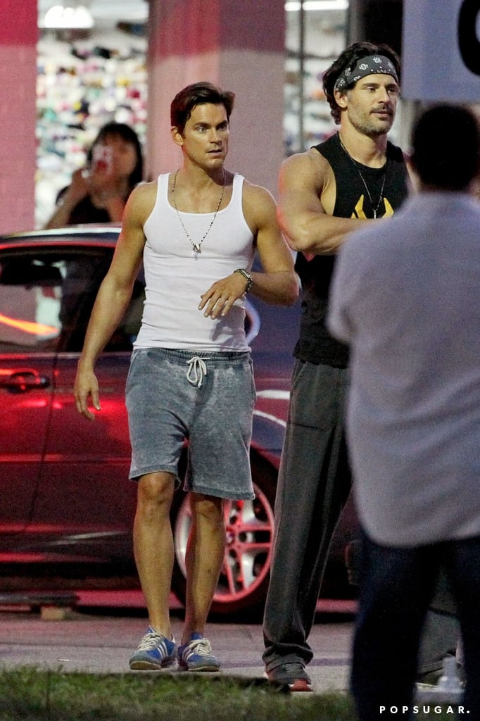 Channing Tatum and Matt Bomer on the Magic Mike XXL Set