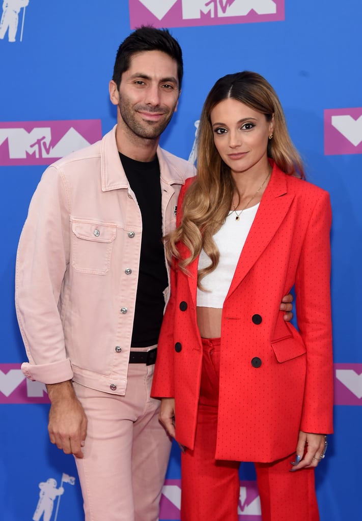 Nev Schulman and Laura Perlongo at the 2018 MTV VMAs