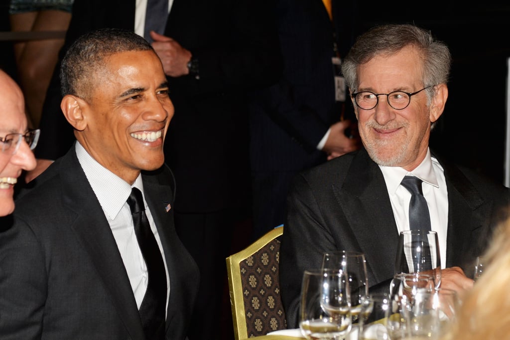 Barack Obama attended the USC Shoah Foundation's annual gala with Steven Spielberg in May 2014.