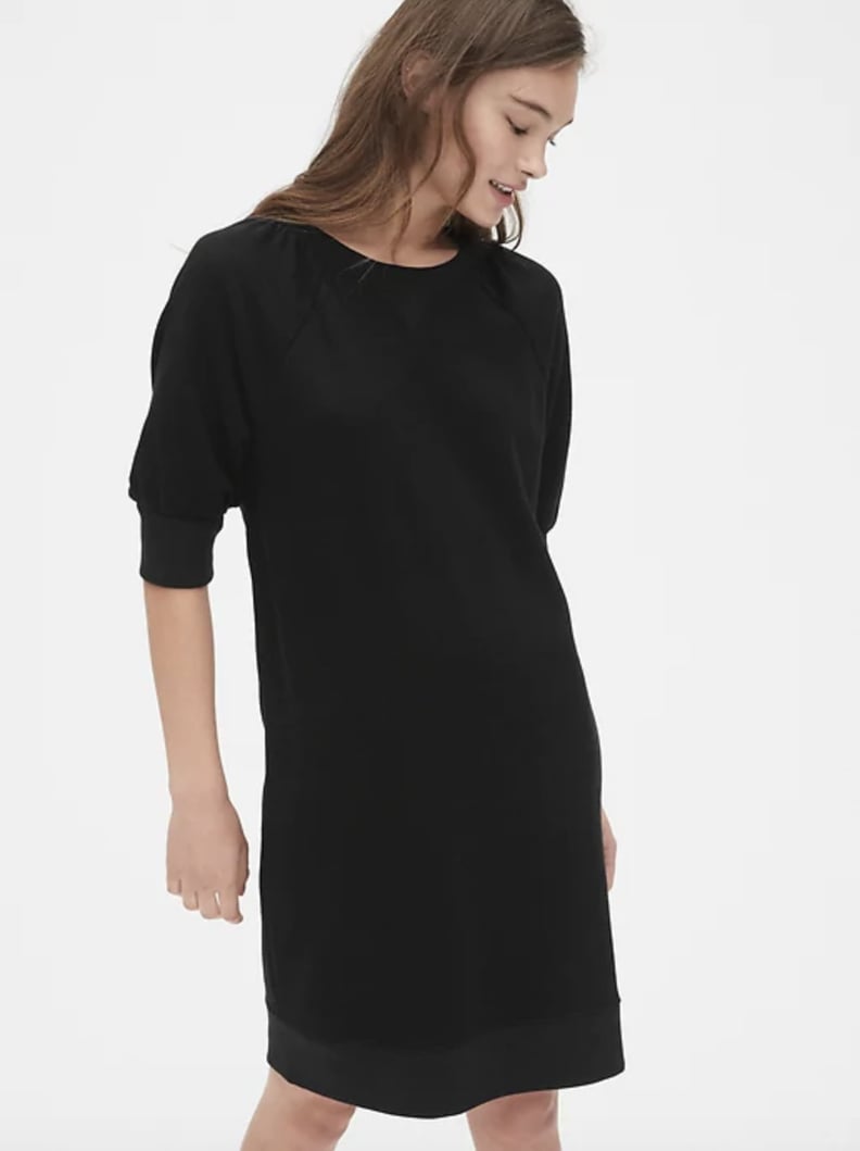 Gap Puff Sleeve Crewneck Sweatshirt Dress