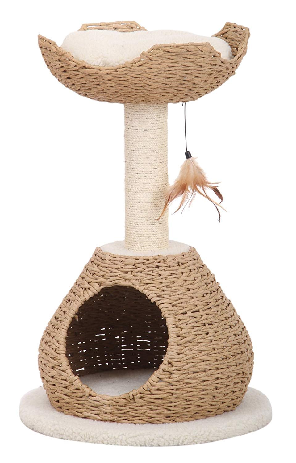 wicker cat tower