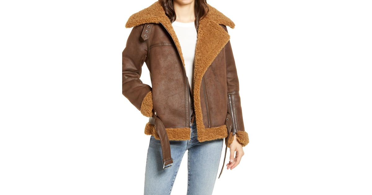 Sam edelman faux shearling moto jacket clearance