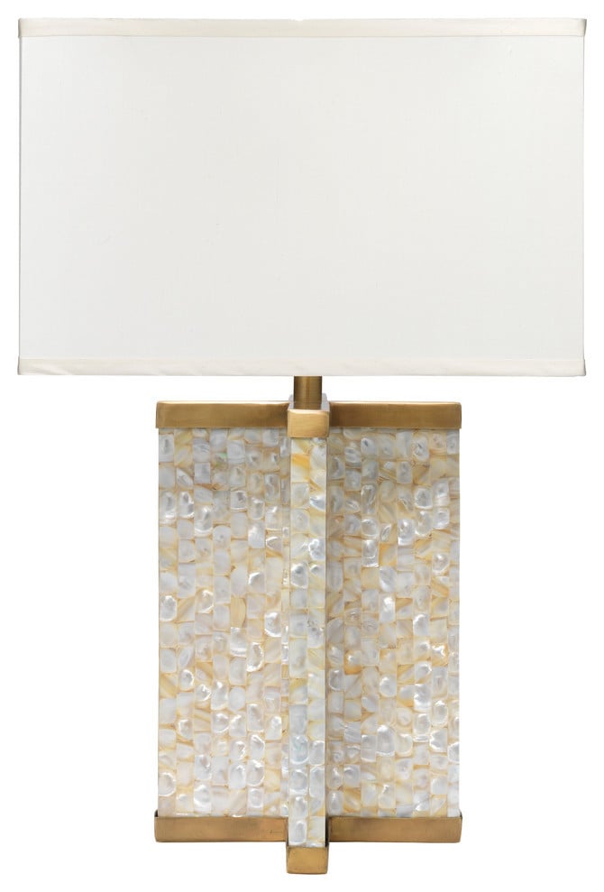 Renata: Axis Table Lamp in Mother of Pearl