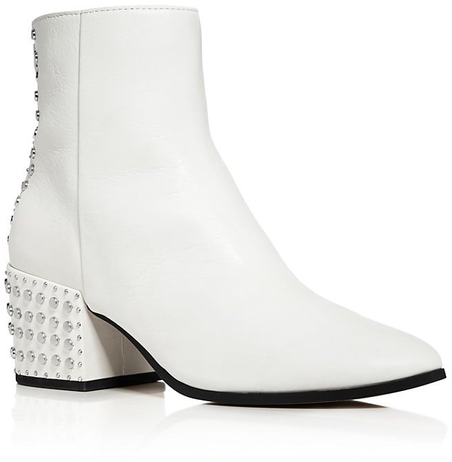 dolce vita white studded booties