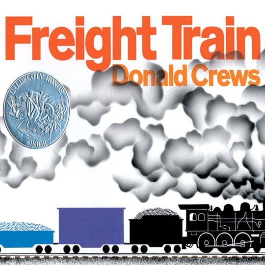 Donald Crews's Freight Train Board Book ($8) received the 2015 Laura Ingalls Wilder Award and previously won the Caldecott Honor Book in 1979. The illustrations bring to life a train moving through night and day in the country and city.