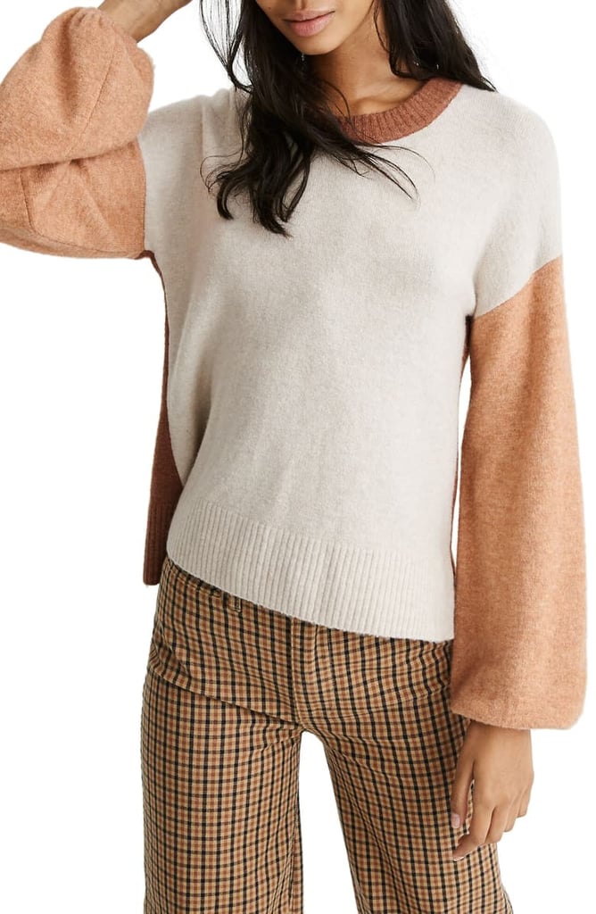 Madewell Payton Coziest Yarn Colorblock Pullover