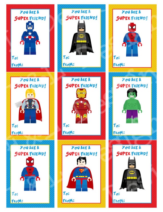 You Are A Superfriend Lego Valentines For Kids POPSUGAR Family 