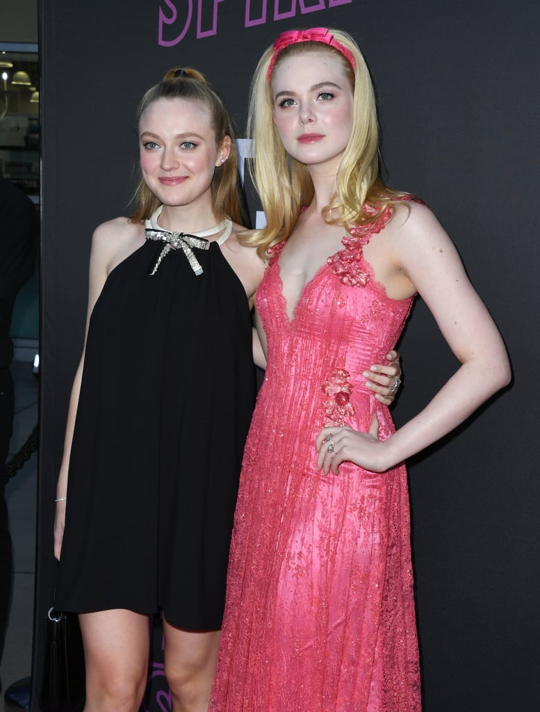 Dakota And Elle Fanning At Teen Spirit Premiere April 2019 Popsugar