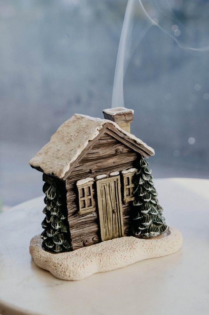 Ajouter Log Cabin Snowy Winter Incense Cone Burner
