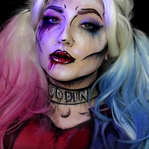 Harley Quinn YouTube Makeup DIY