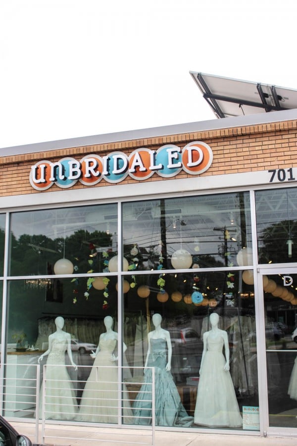 Thanks to Unbridaled for letting us play dress-up! For more wedding dress inspiration, you can find tons of stylish gowns in our Dress Gallery.
