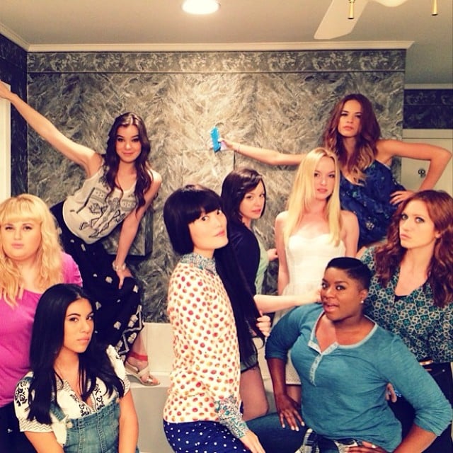 The Cast Goofed Around In A Group Picture Pitch Perfect 2 Behind The