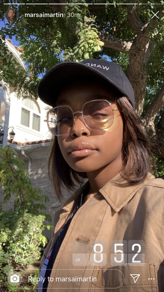 Marsai Martin Wearing Undereye Patches in Public