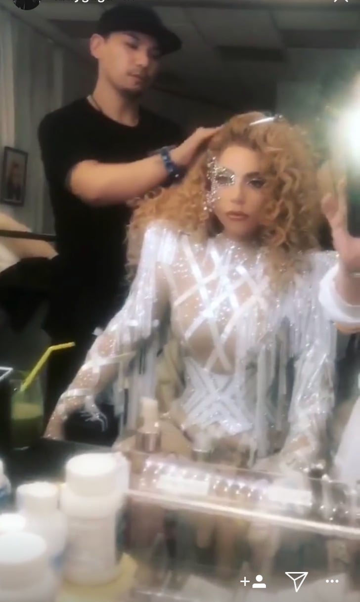 Lady Gaga's Fringed Outfit at American Music Awards 2017