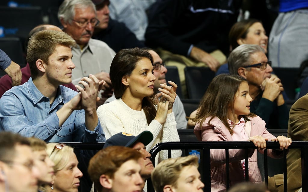 Katie Holmes and Suri Cruise at Basketball Game March 2016
