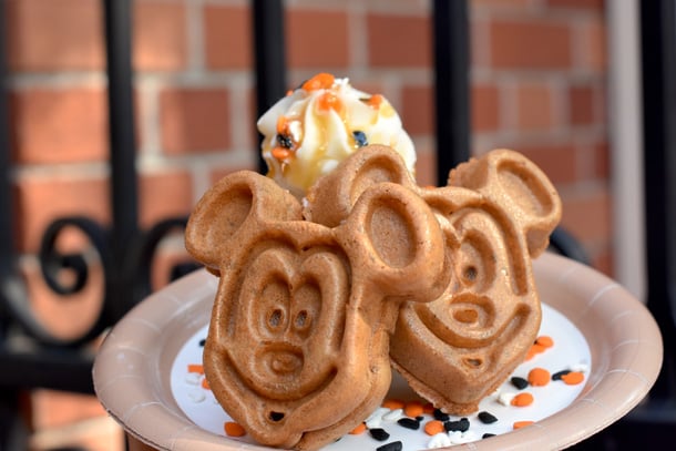 Pumpkin Mickey Waffles