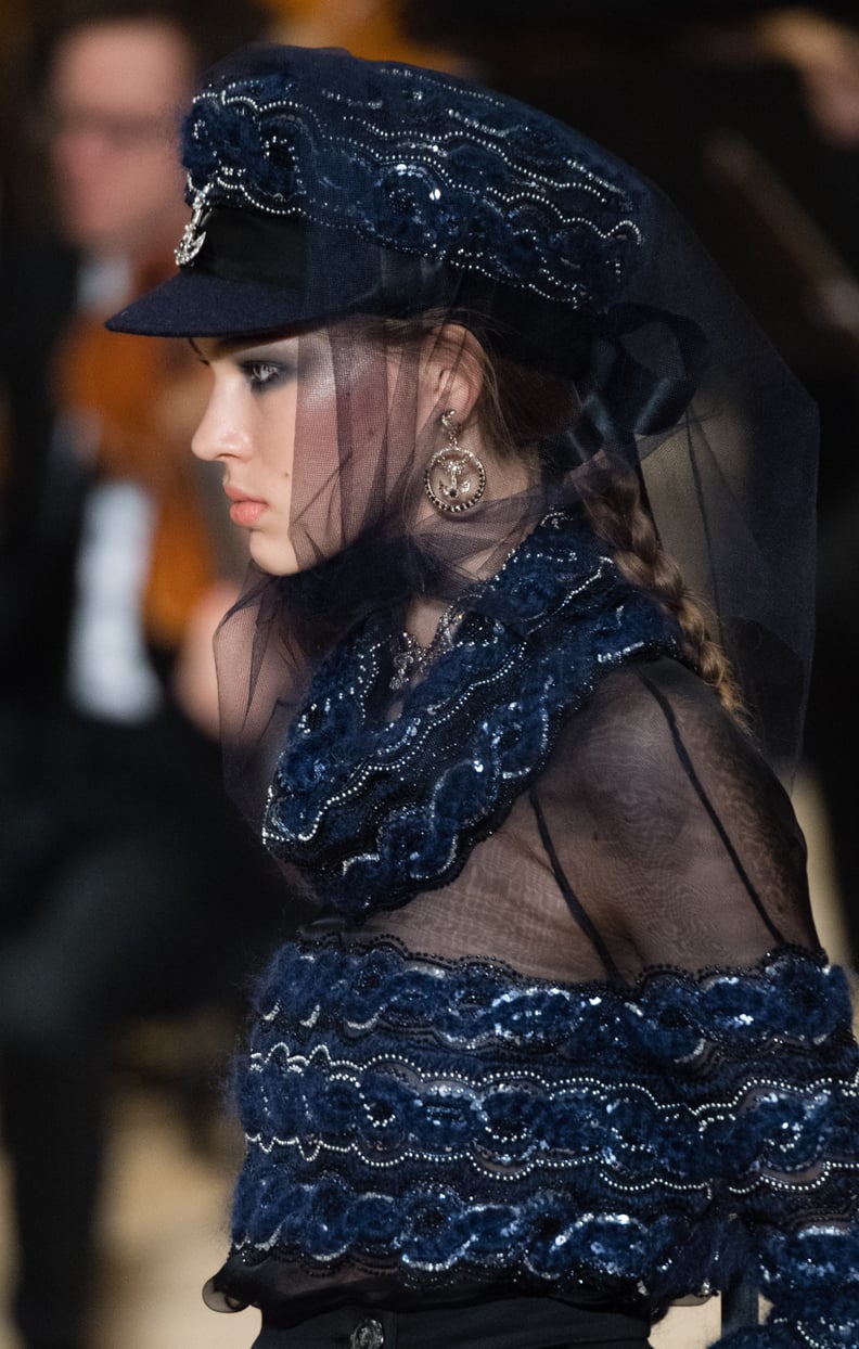 Many Models Wore Netting Under Their Caps