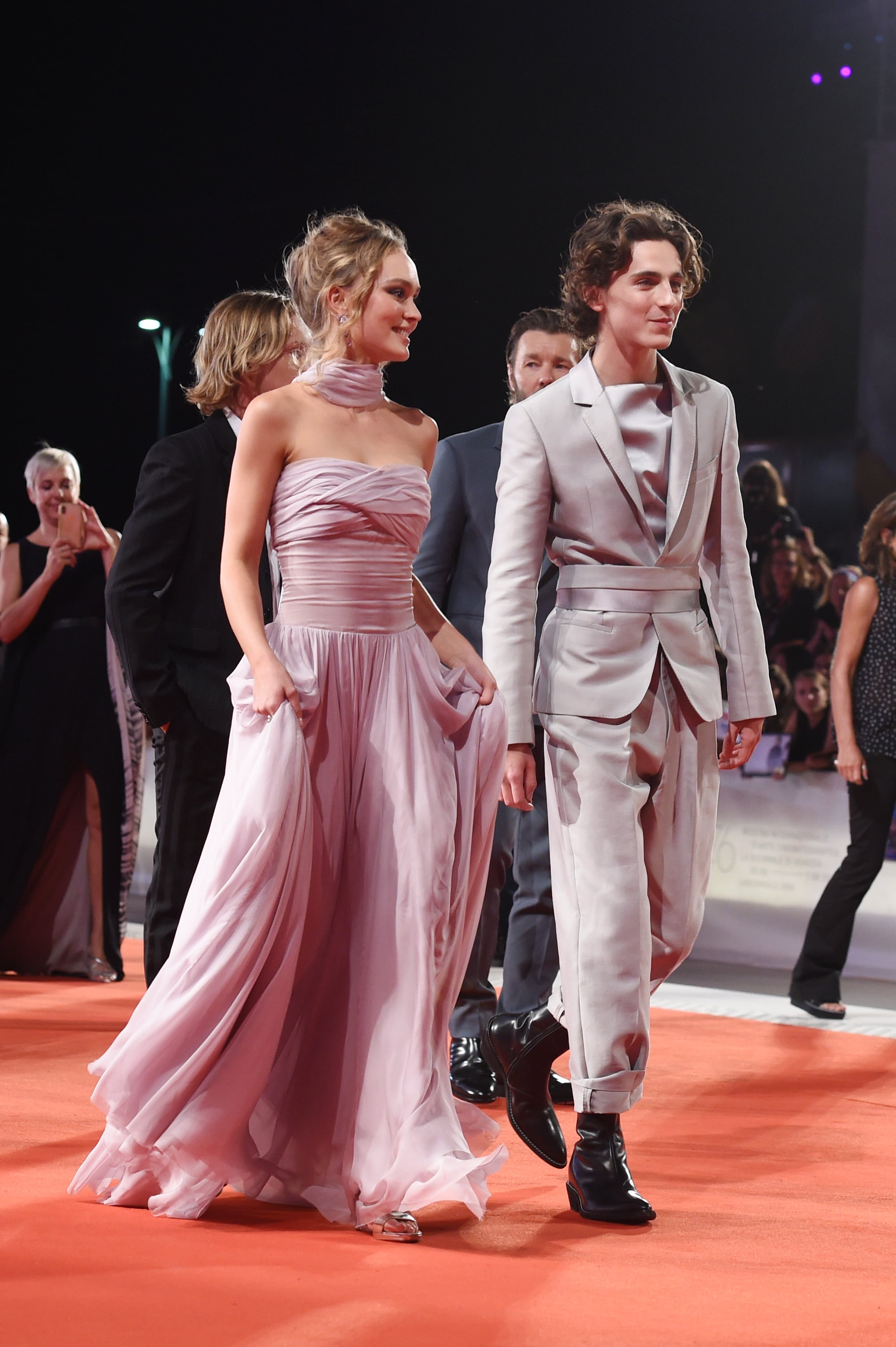Timothee Chalamet and Lily-Rose Depp hit 'The King' red carpet