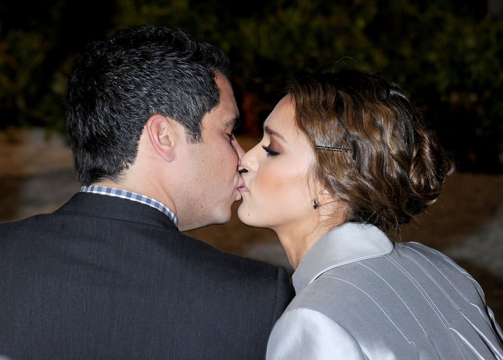 The couple shared a sweet kiss in November 2011 while attending a Swarovski event in LA.