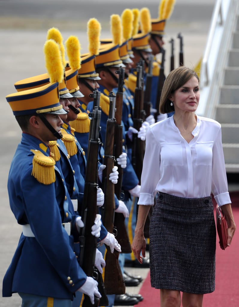 Queen Letizia made a dramatic entrance in Honduras in May.