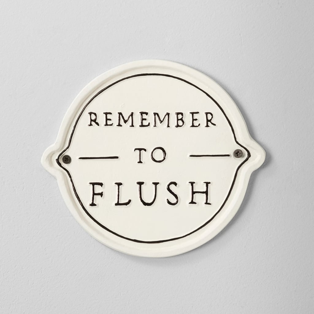 Wall Sign Remember to Flush