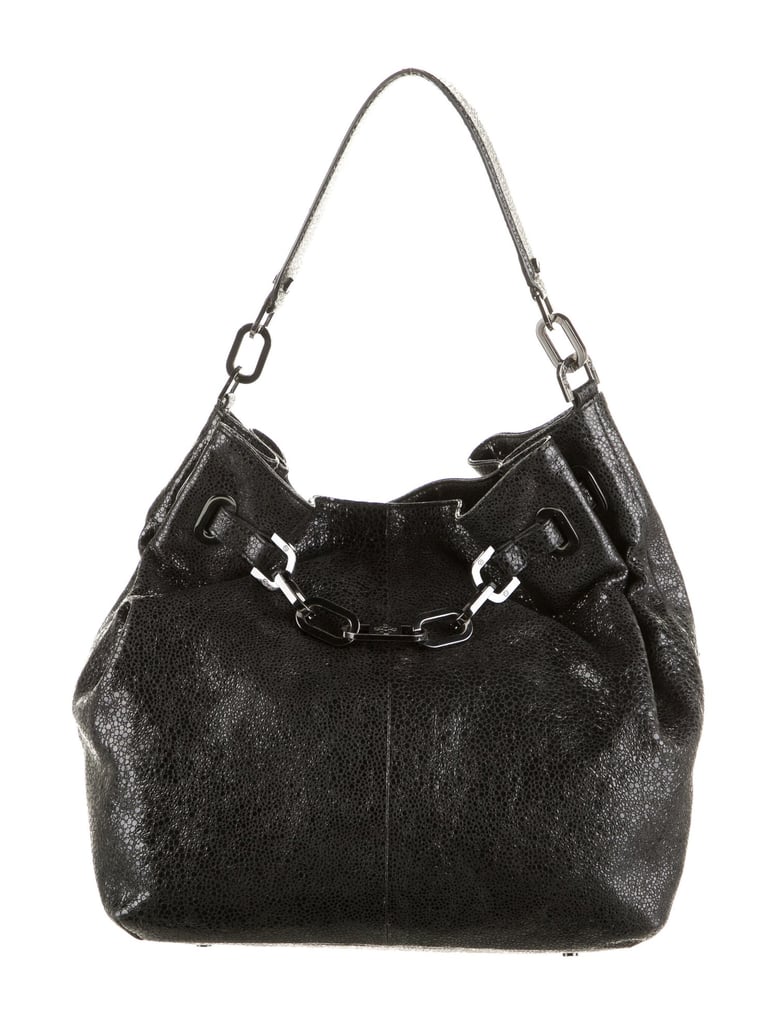 Vintage Tory Burch Textured Chain Link Leather Hobo Bag Zoë Kravitz's