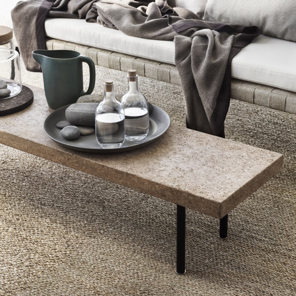 The bench ($119) can be used with the dining table or as a narrow coffee table for small spaces. The seagrass rugs are the perfect neutral ground coverings ($20-$70).