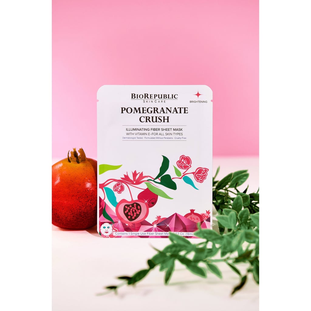 A Brightening Sheet Mask: BioRepublic SkinCare Pomegranate Crush Illuminating Mask