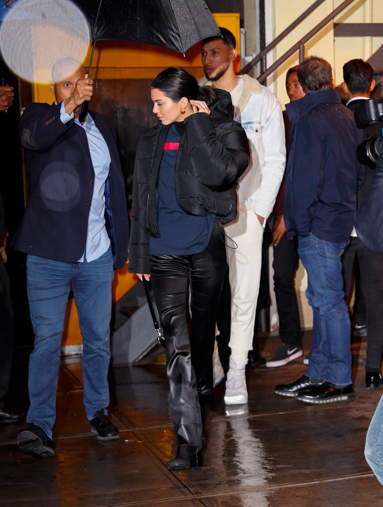 Kendall Jenner Leather Pants With Ben Simmons