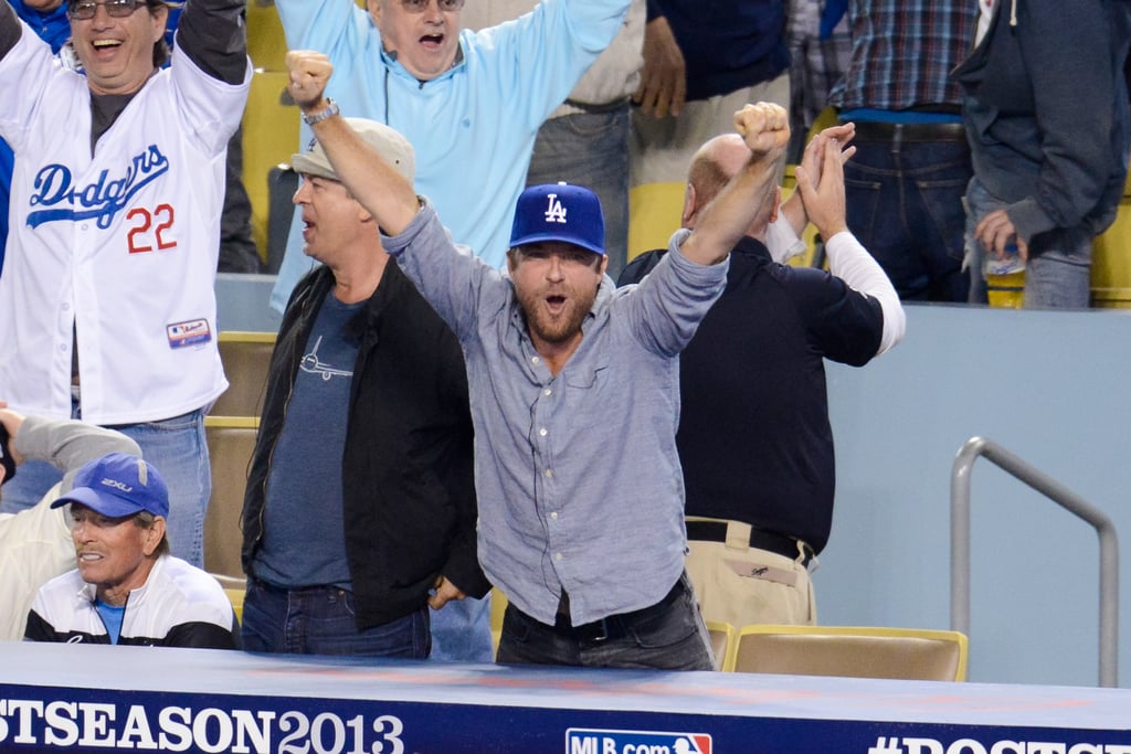 Jason Bateman was all riled up while watching an LA Dodgers game in October 2013.
