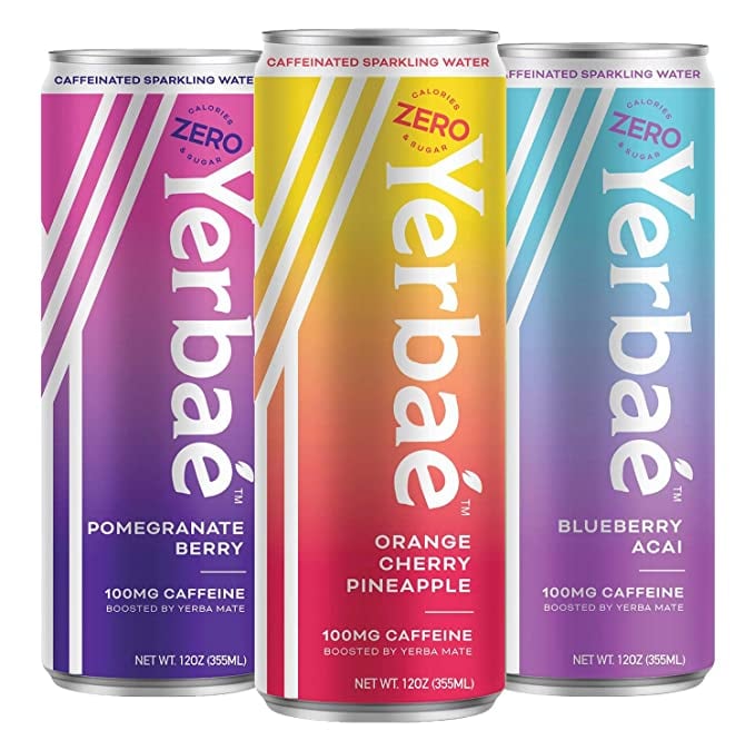 Yerbae Sparkling Water with Yerba Mate Tea Best Canned Drinks on