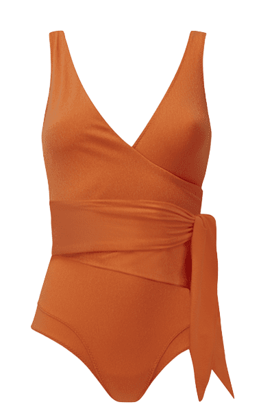 Plunge Swimsuit - Terracotta
