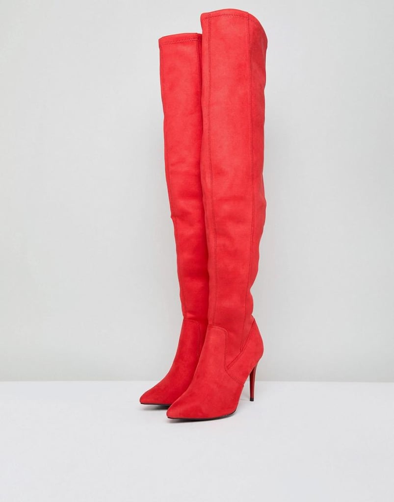Queen Letizia's Red Knee-High Boots | POPSUGAR Fashion